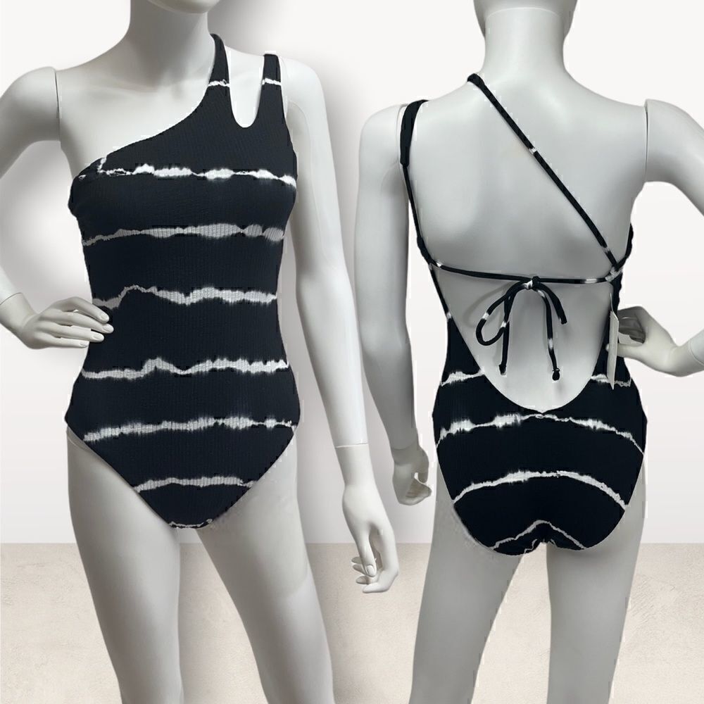 Becca One Piece One Shoulder Tye Dye Swimsuit‎